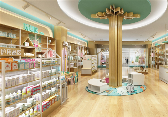 成都母婴店展柜及孕婴用品展示柜设计生产厂家